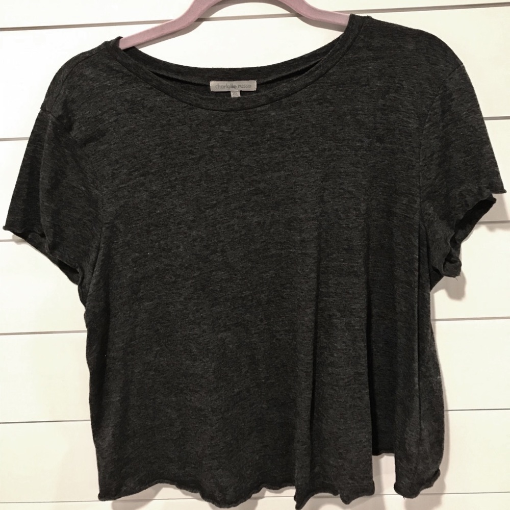 CHARLOTTE RUSSE | 3/$20 Dark Grey Loose T-shirt